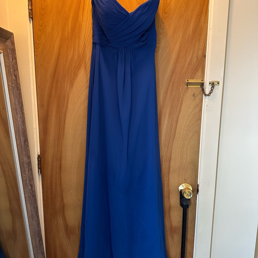 Bill Levkoff Royal Blue Maxi Dress 
Bridesmaids dress